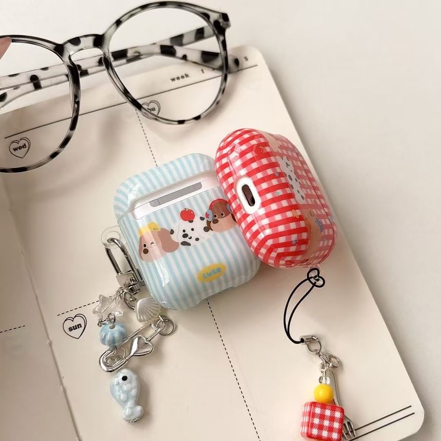 Apple Dog / Plaid AirPods Case Skin Earphone Pro