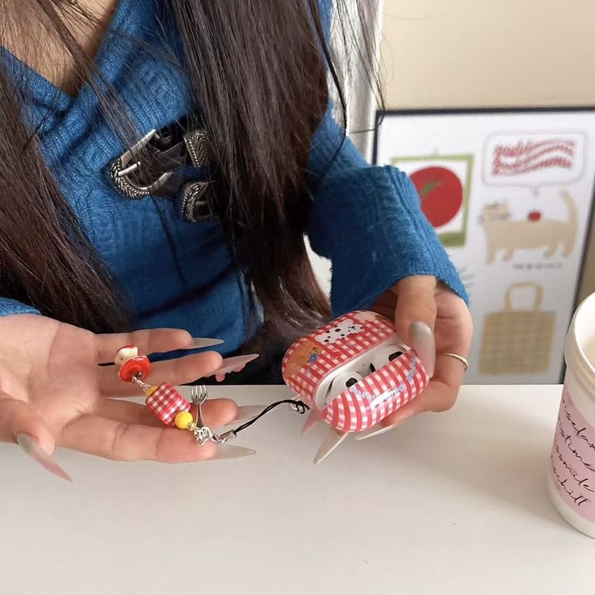 Apple Dog / Plaid AirPods Case Skin Earphone Pro