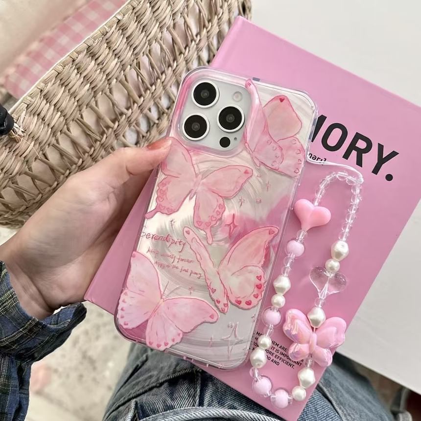 Floral Case Set / Phone Strap