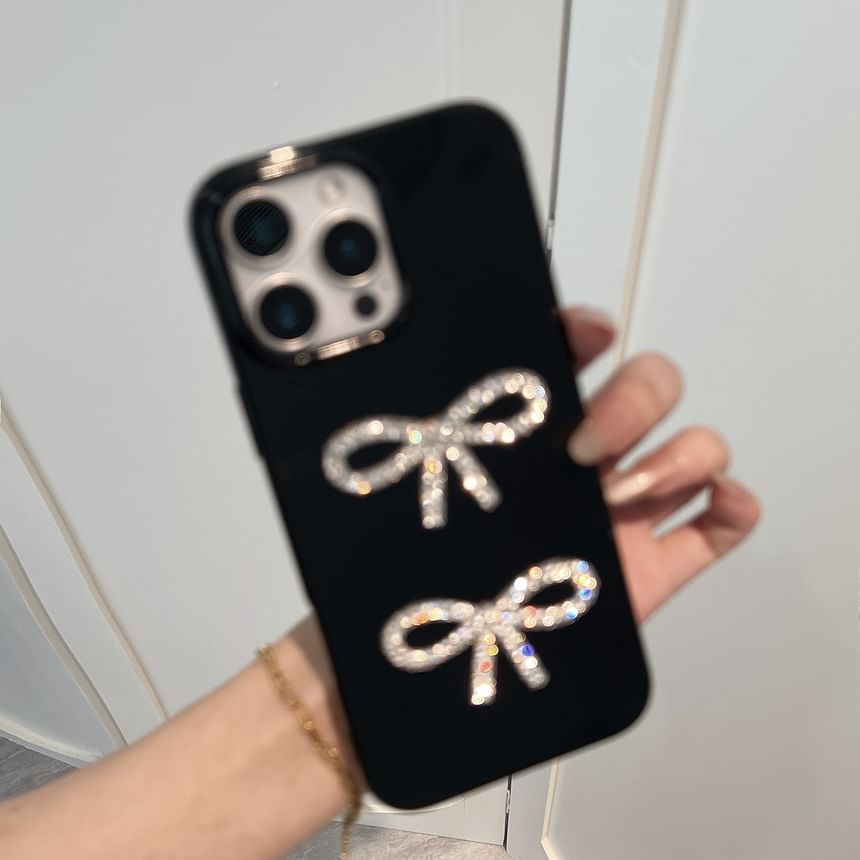 Bow Case Rhinestone Phone