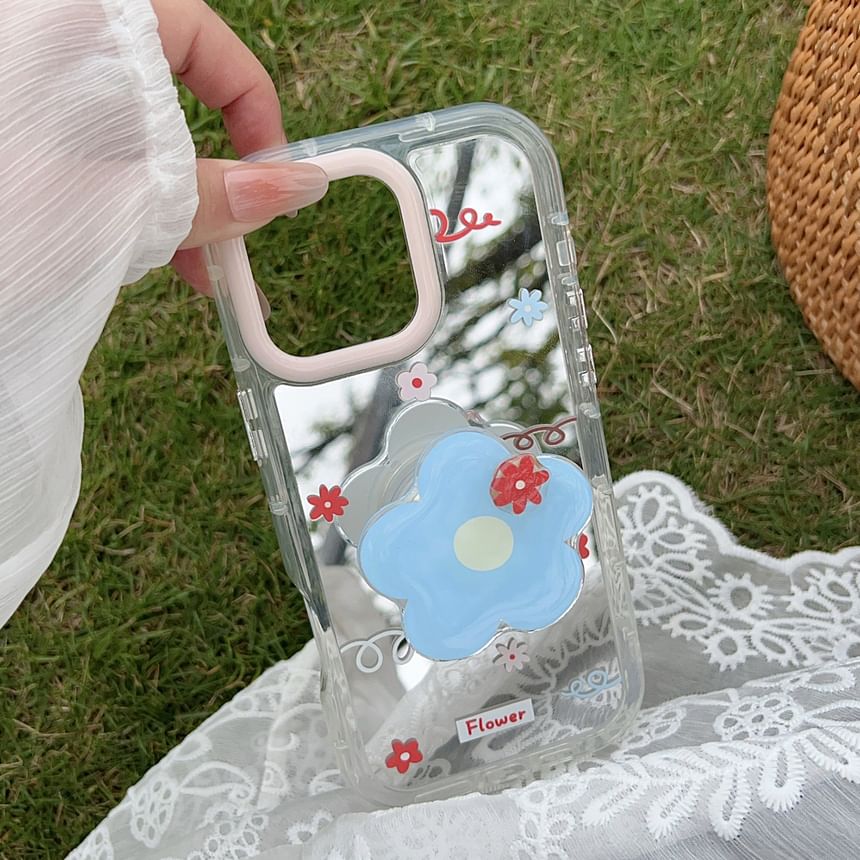 Case Floral Phone Mirrored