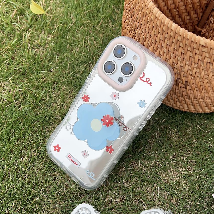 Case Floral Phone Mirrored