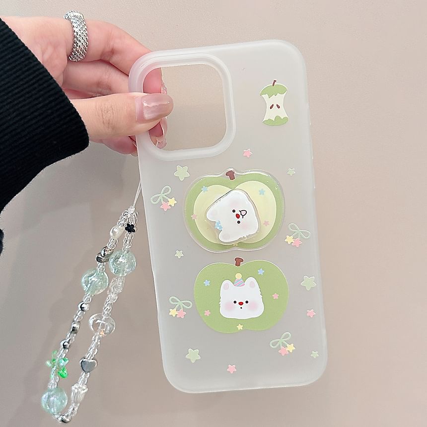 Strap Set Phone / Apple Decoration Case Dog Rotatable Adhesive