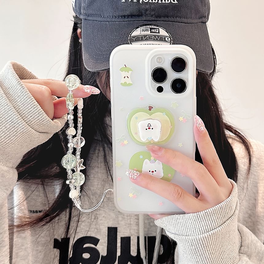 Strap Set Phone / Apple Decoration Case Dog Rotatable Adhesive