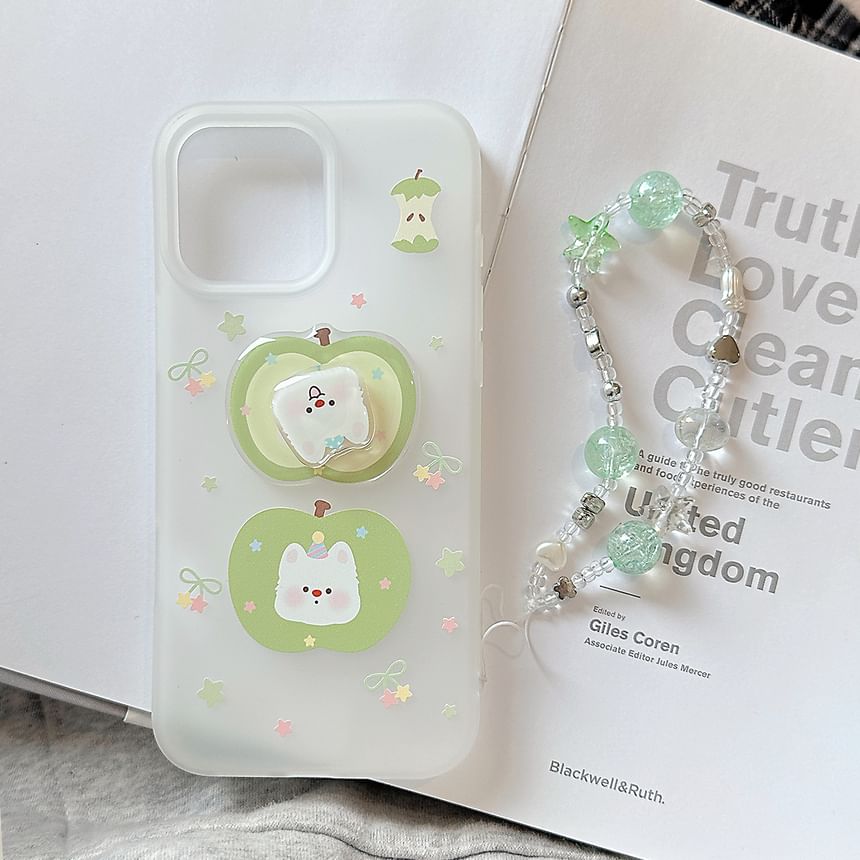 Strap Set Phone / Apple Decoration Case Dog Rotatable Adhesive