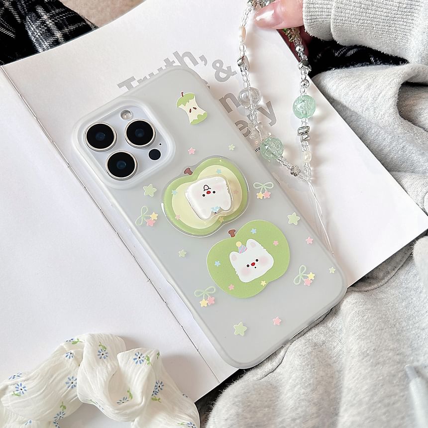 Strap Set Phone / Apple Decoration Case Dog Rotatable Adhesive