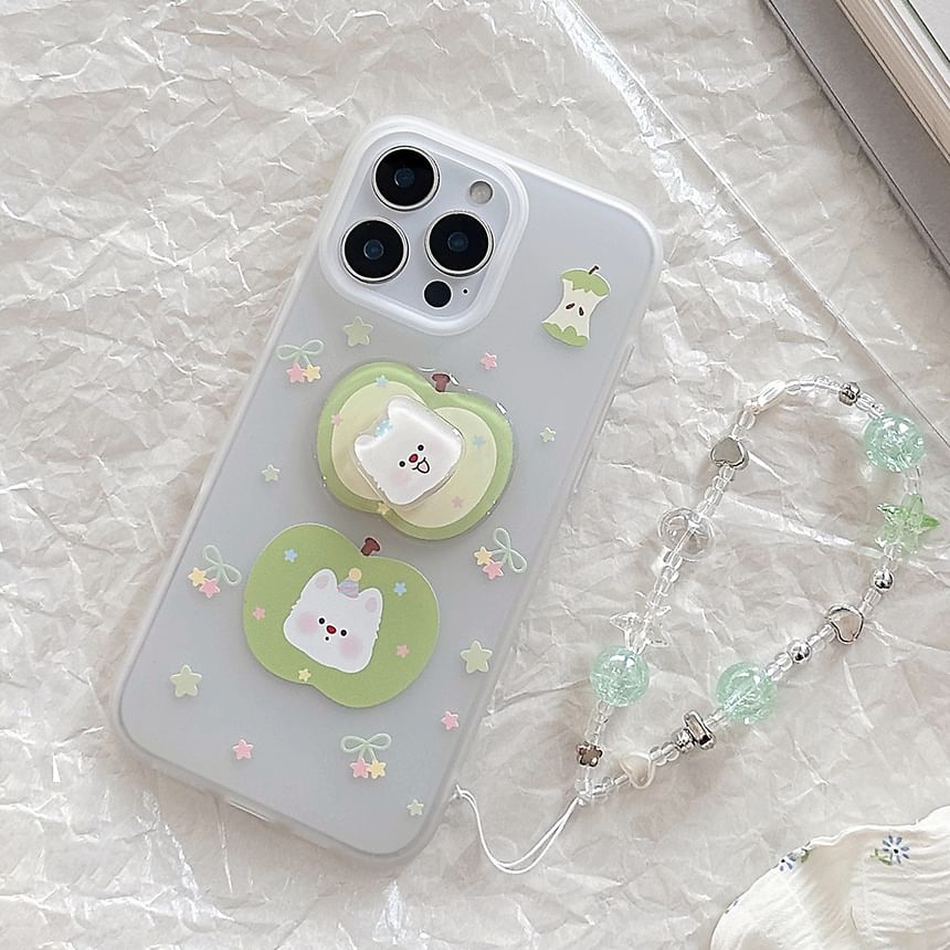Strap Set Phone / Apple Decoration Case Dog Rotatable Adhesive