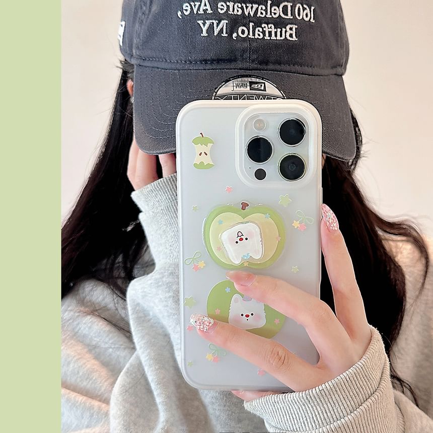Strap Set Phone / Apple Decoration Case Dog Rotatable Adhesive