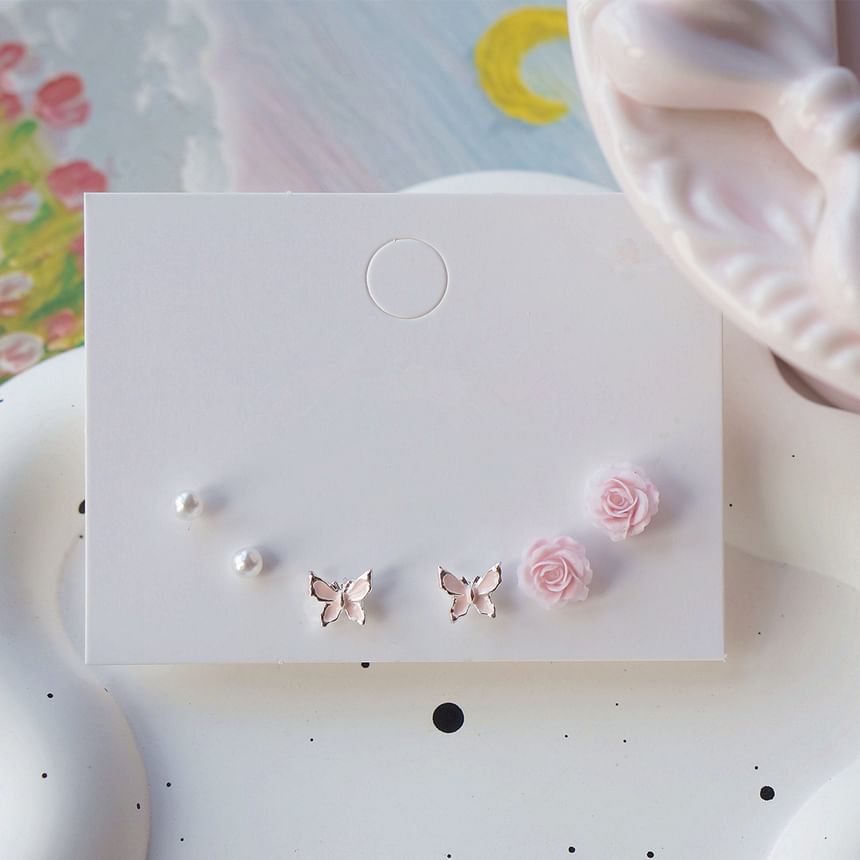 6: Silver of Earring Stud Set Sterling 925