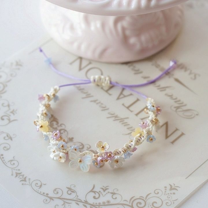 Flower Bracelet String Bead