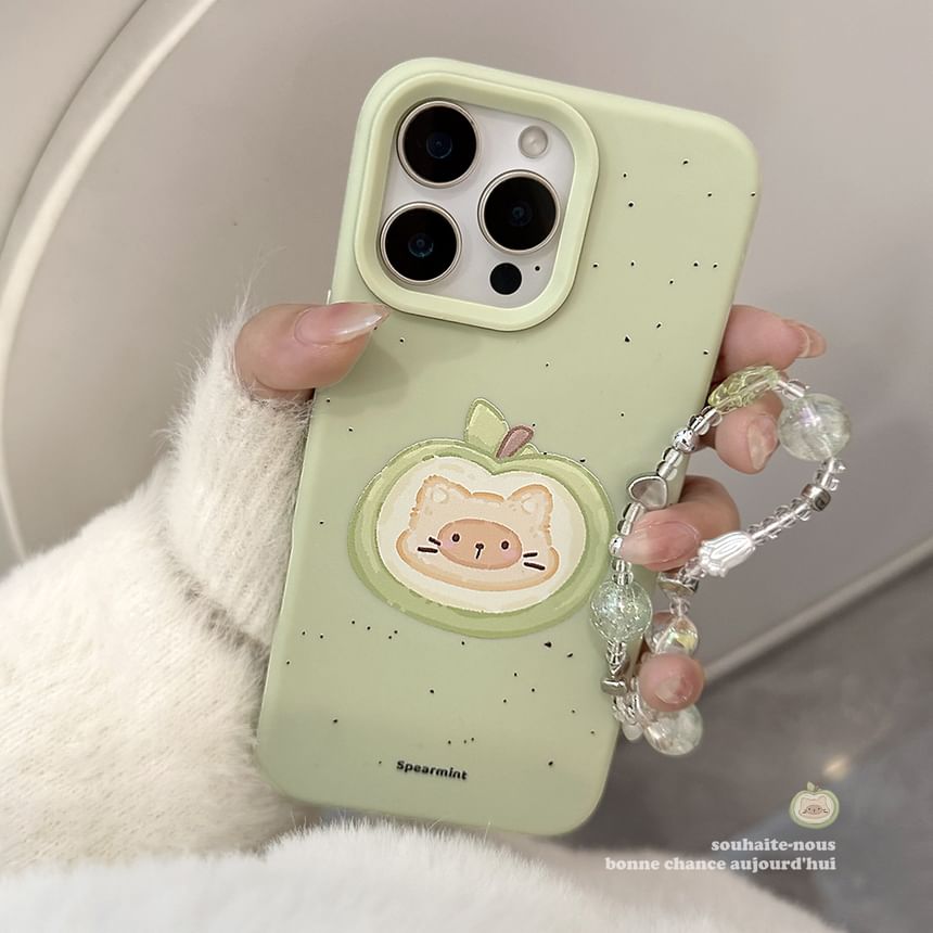 Cat / Set Bead Case Strap Phone Print