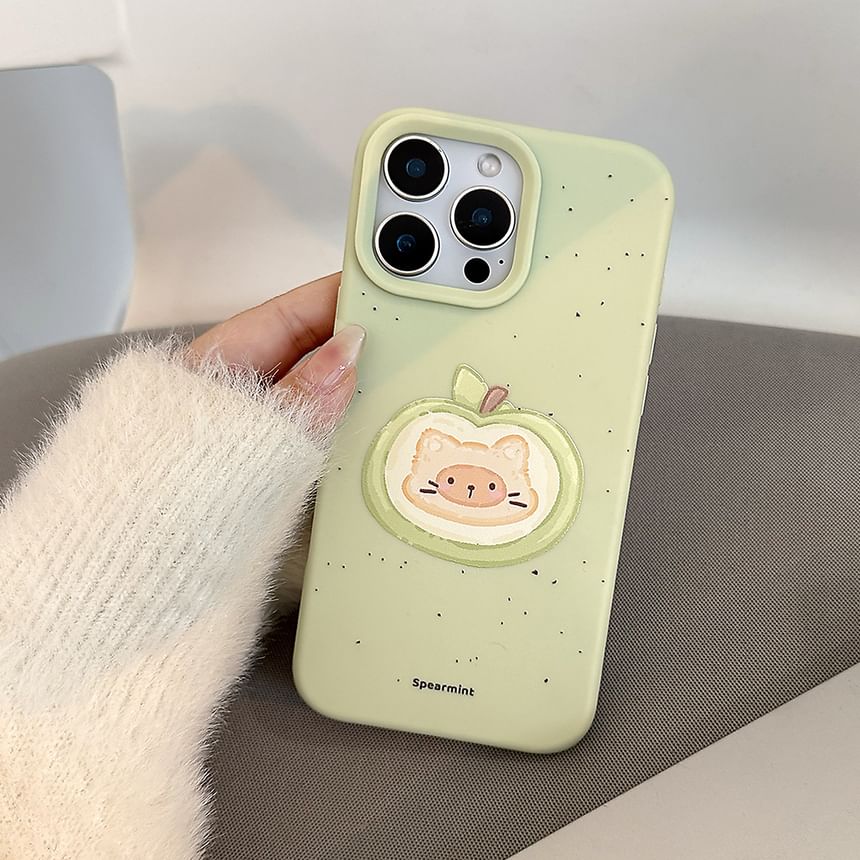 Cat / Set Bead Case Strap Phone Print