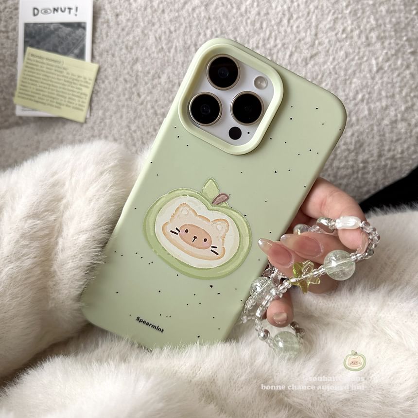 Cat / Set Bead Case Strap Phone Print