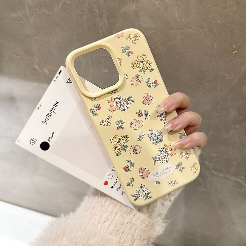 Bead Case Set Strap Phone Print Rabbit /