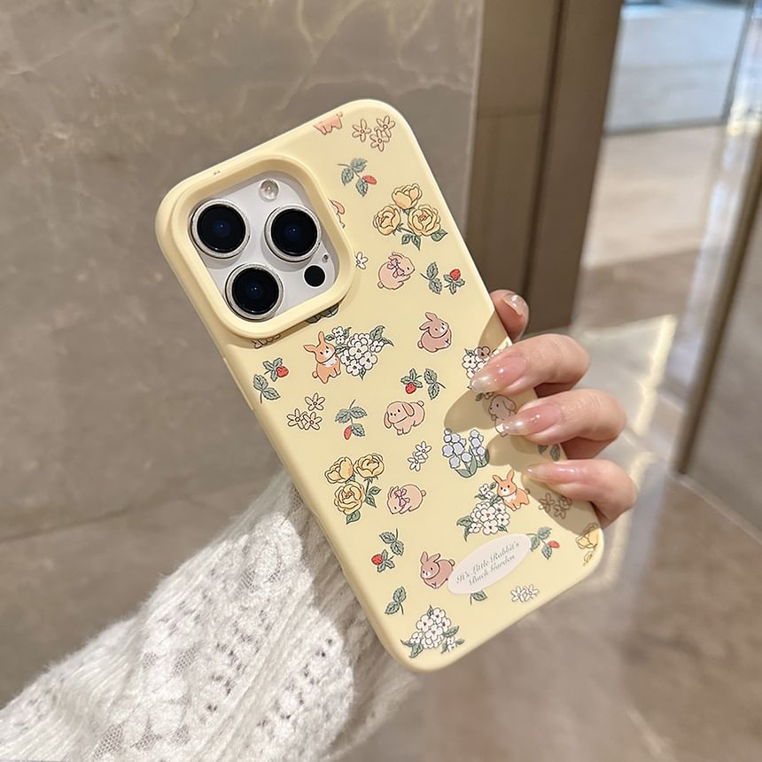 Bead Case Set Strap Phone Print Rabbit /