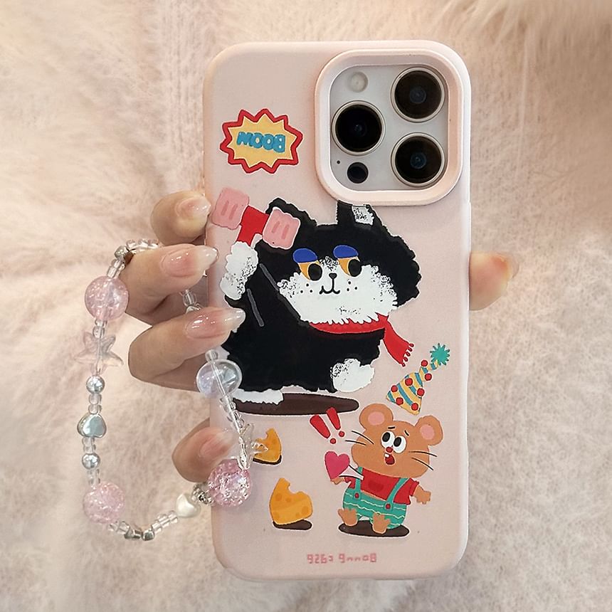 Print Set Bead Case Phone / Cartoon Strap