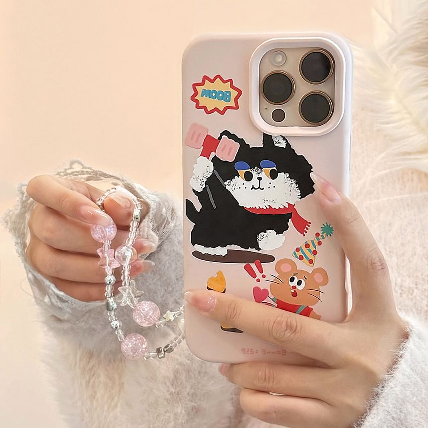 Print Set Bead Case Phone / Cartoon Strap