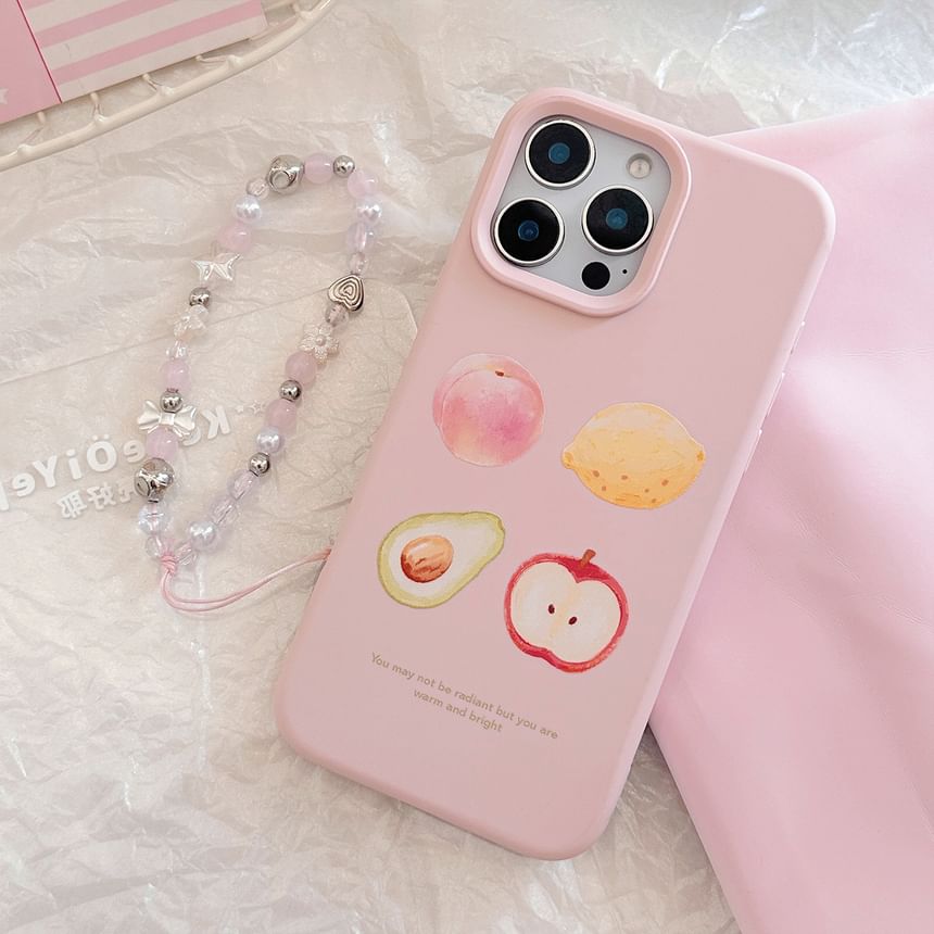 Strap / Print Phone Bead Set Case Fruit