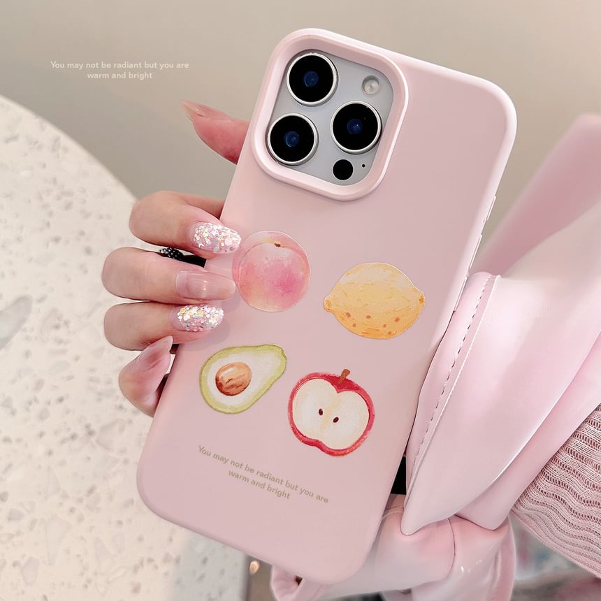 Strap / Print Phone Bead Set Case Fruit