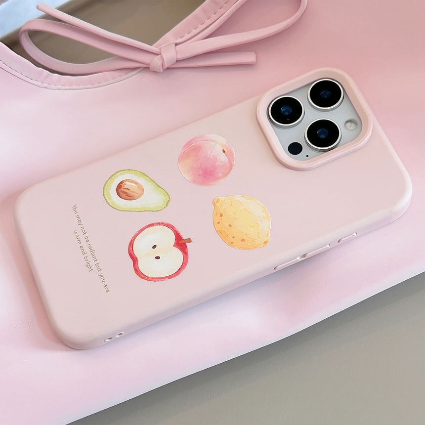 Strap / Print Phone Bead Set Case Fruit