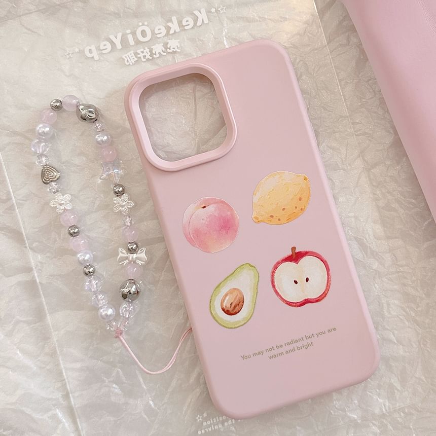 Strap / Print Phone Bead Set Case Fruit