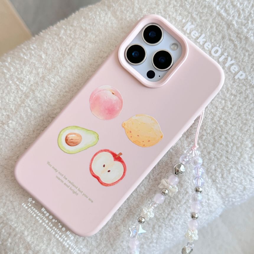 Strap / Print Phone Bead Set Case Fruit