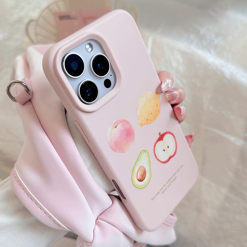 Strap / Print Phone Bead Set Case Fruit