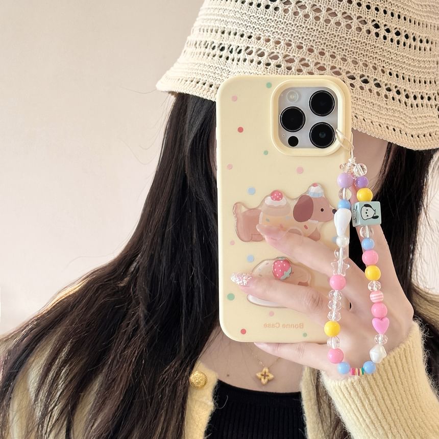 Bead Set Dog Strap / Case Phone Print