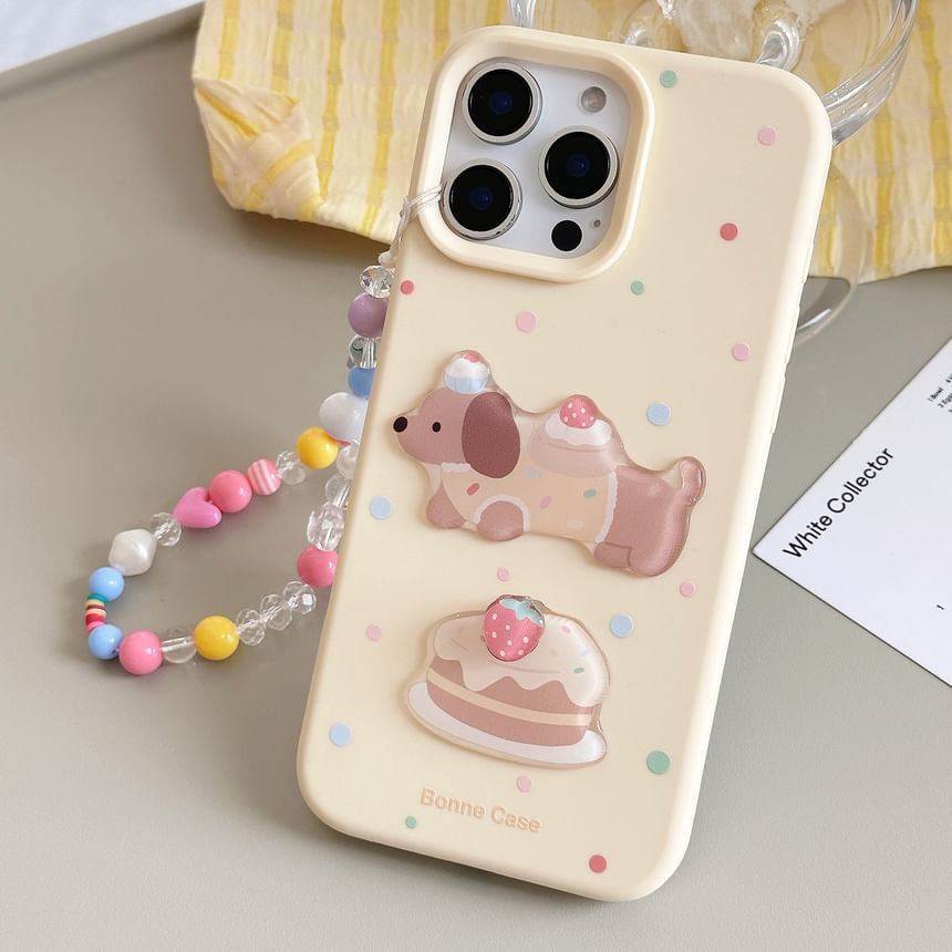 Bead Set Dog Strap / Case Phone Print