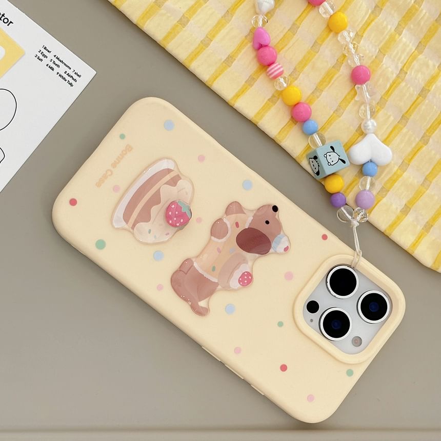 Bead Set Dog Strap / Case Phone Print