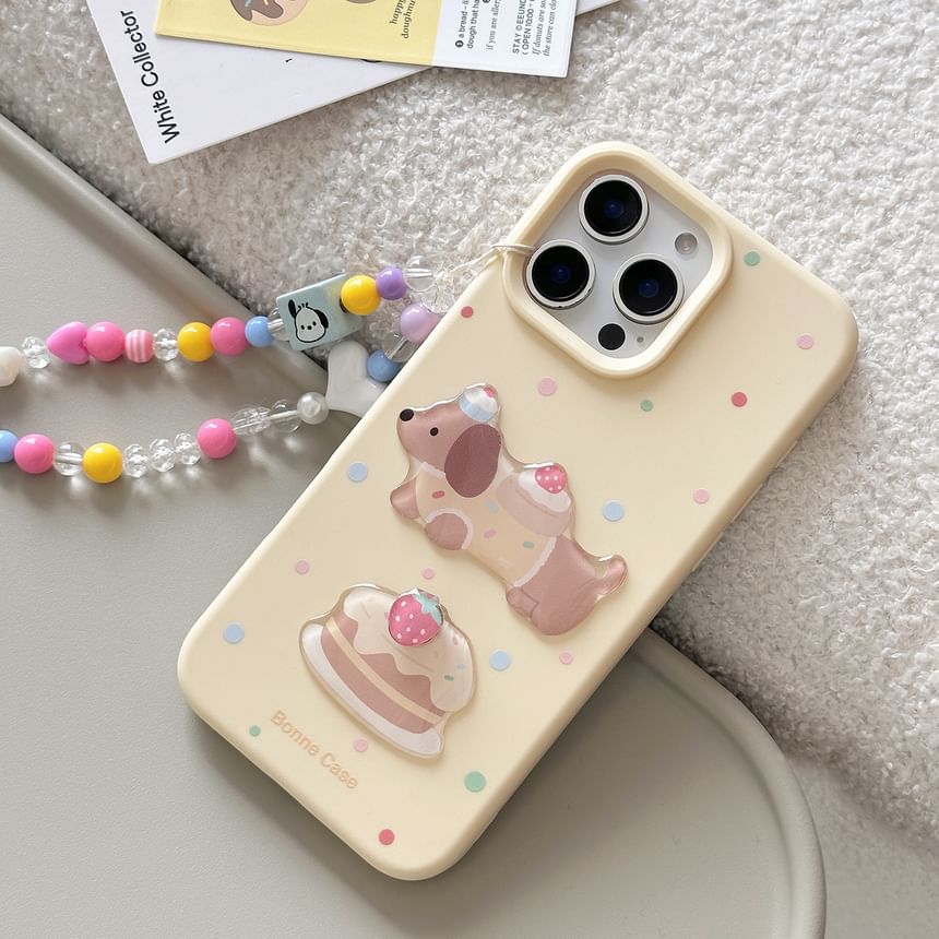 Bead Set Dog Strap / Case Phone Print