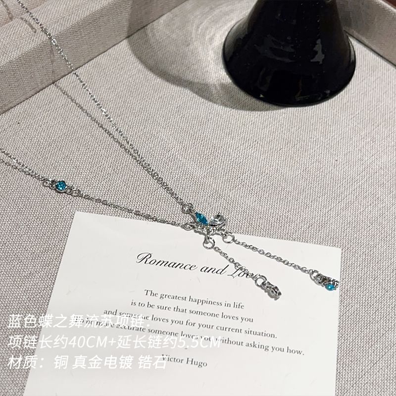 Necklace Lariat Butterfly