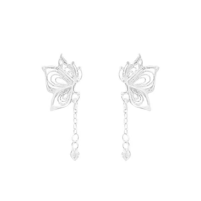 Earring Drop Alloy Butterfly