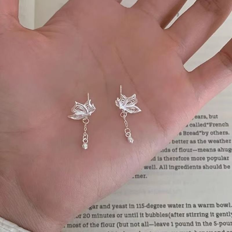 Earring Drop Alloy Butterfly
