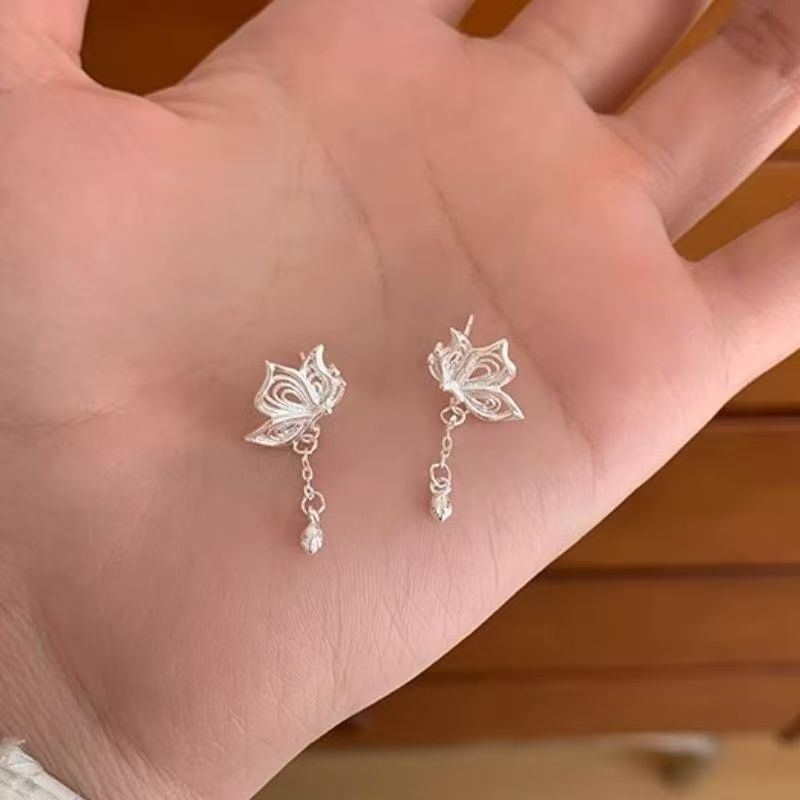 Earring Drop Alloy Butterfly