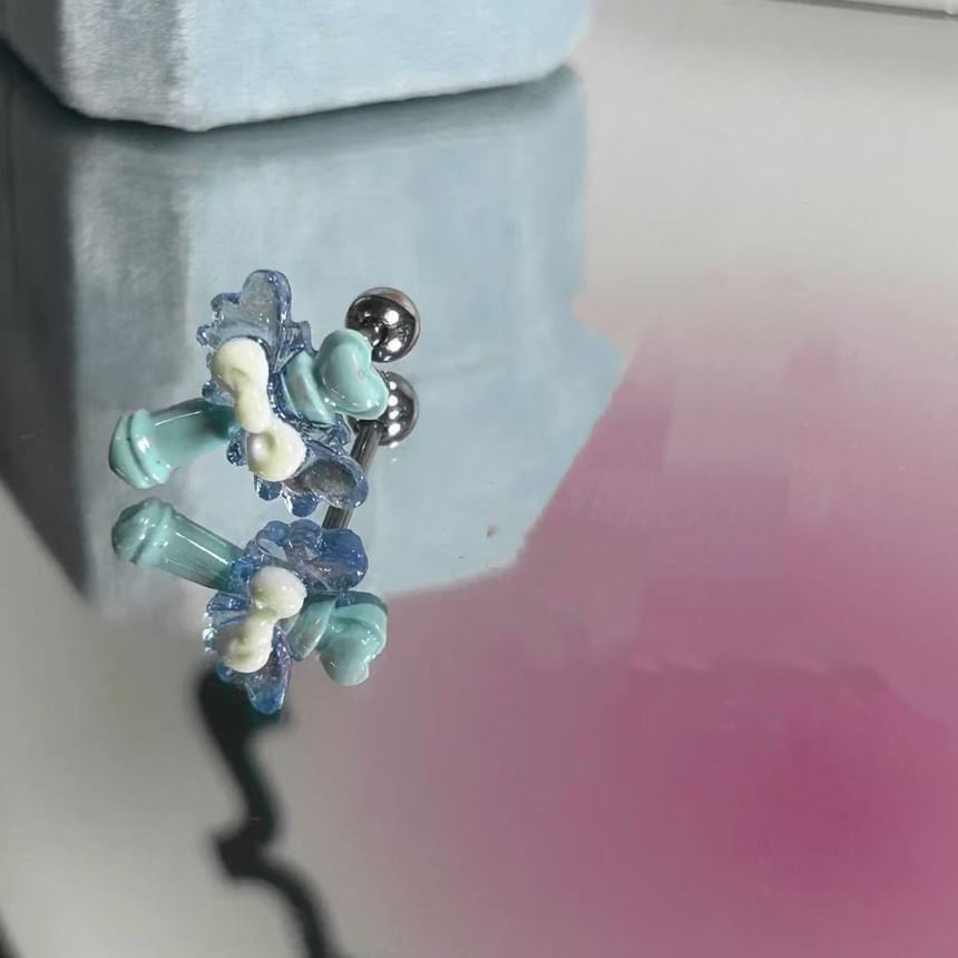 Shell / 3: of Wand Stud Earring Set Alloy Rhinestone Heart