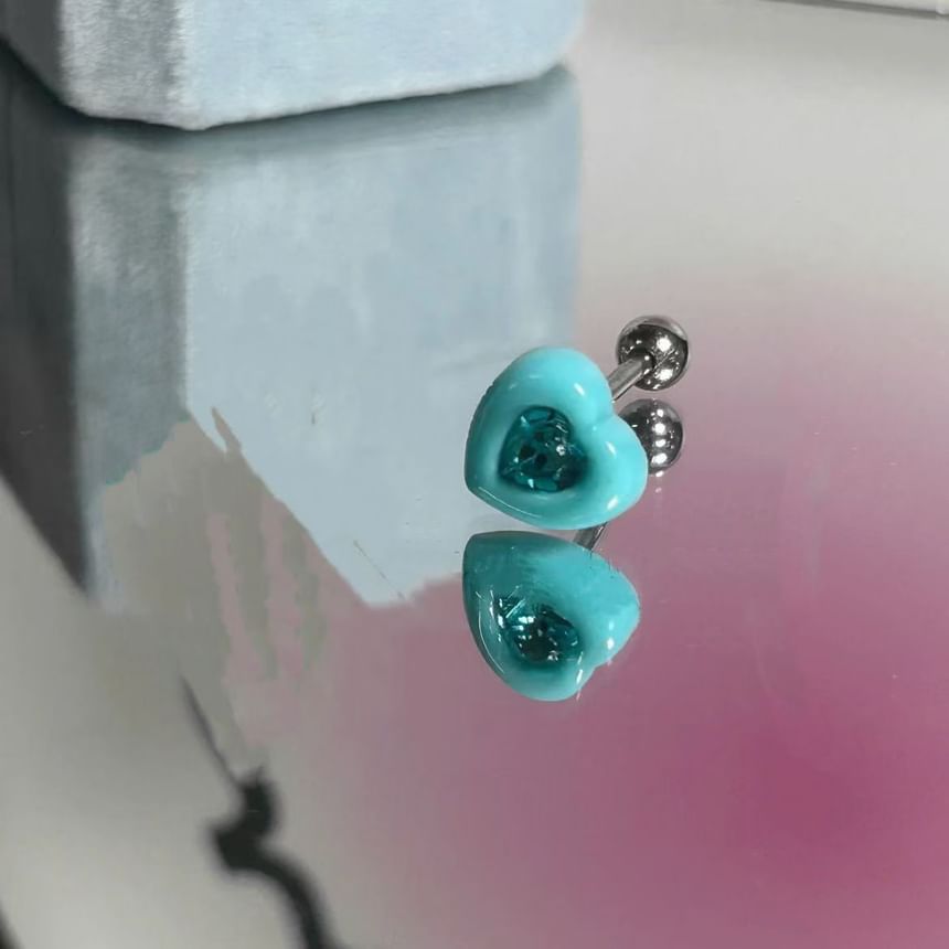 Shell / 3: of Wand Stud Earring Set Alloy Rhinestone Heart