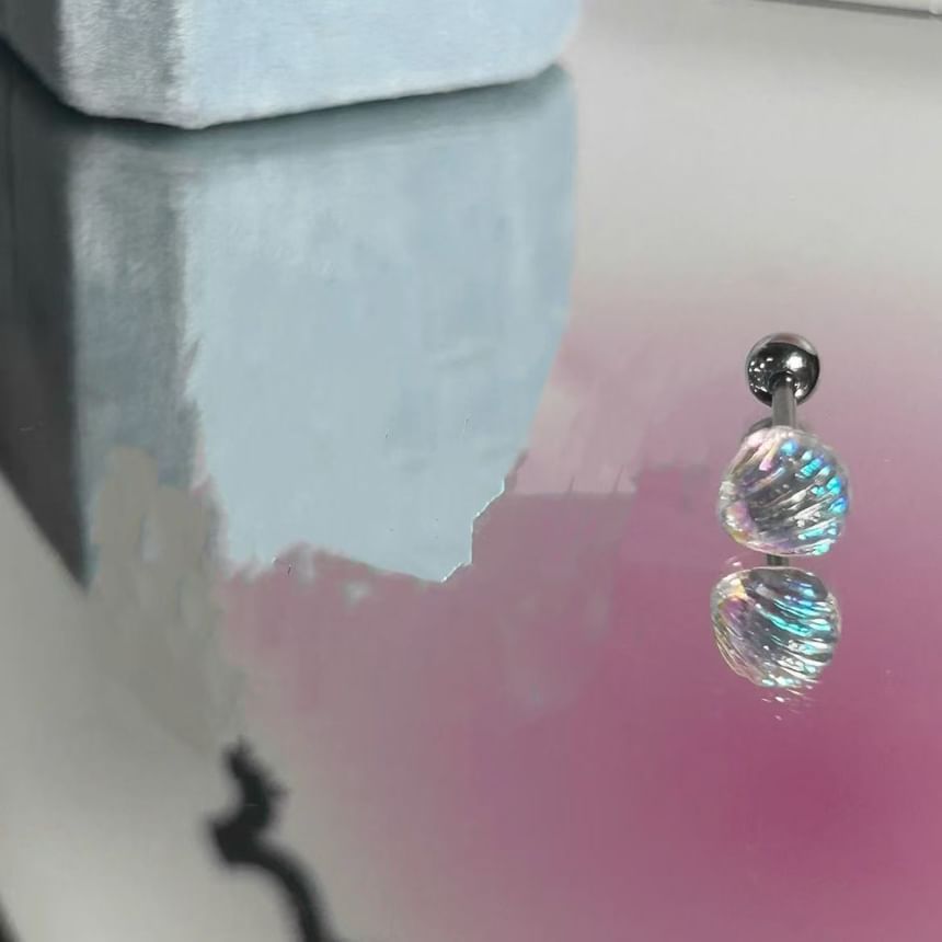 Shell / 3: of Wand Stud Earring Set Alloy Rhinestone Heart