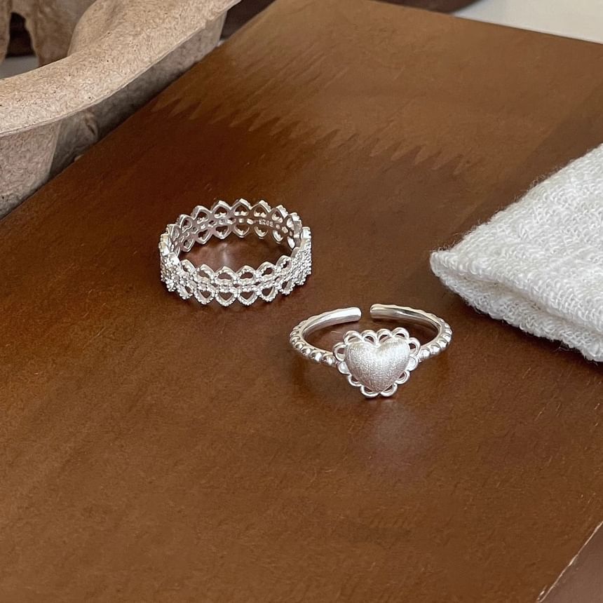 Alloy Heart Open of 2: Ring Set Cutout +