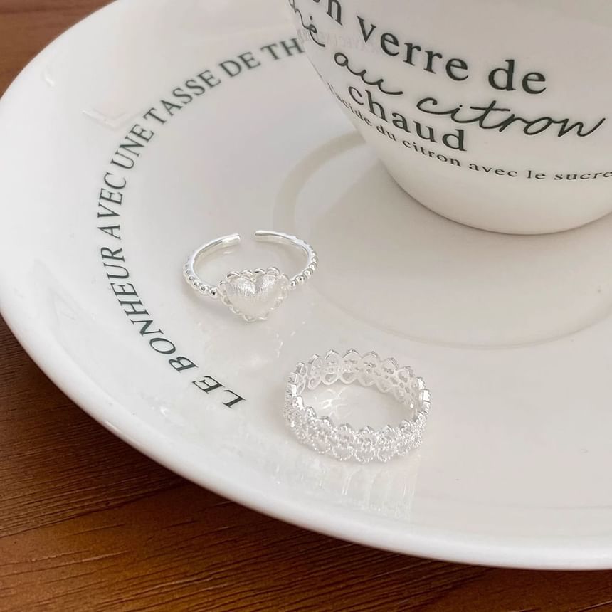 Alloy Heart Open of 2: Ring Set Cutout +