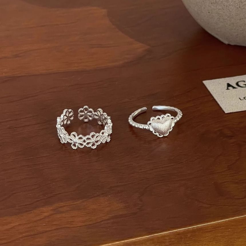 Alloy Heart Open of 2: Ring Set Cutout +