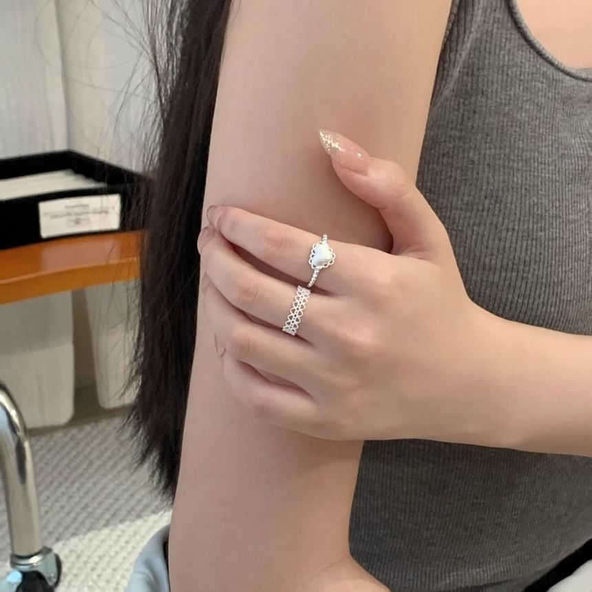 Alloy Heart Open of 2: Ring Set Cutout +
