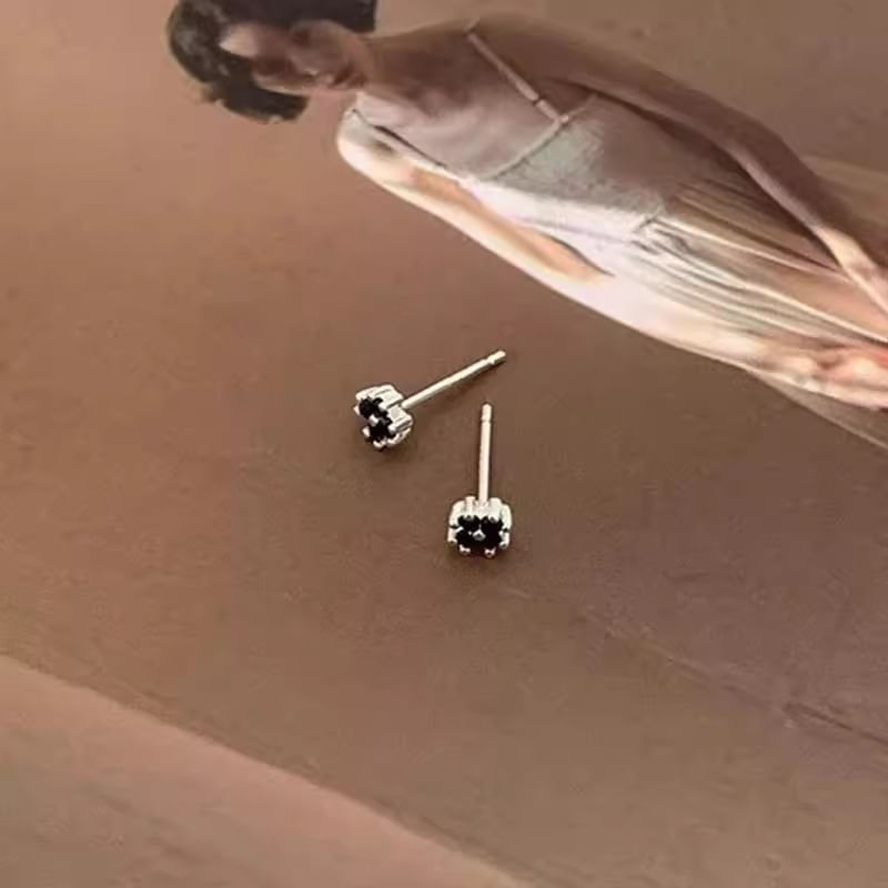 Stud Rhinestone Earring Flower