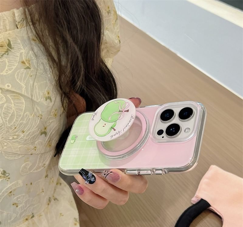 with Magnetic Phone (Compatible Plaid Apple Case MagSafe)