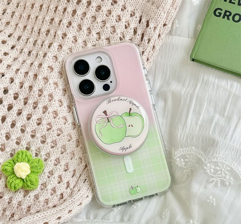 with Magnetic Phone (Compatible Plaid Apple Case MagSafe)