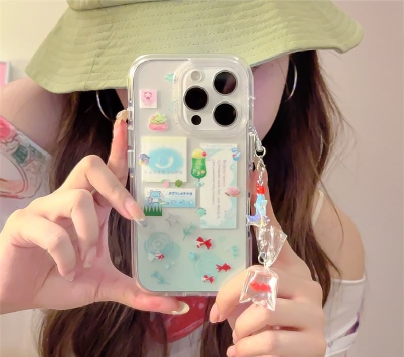 Case Charm Goldfish Set Phone /