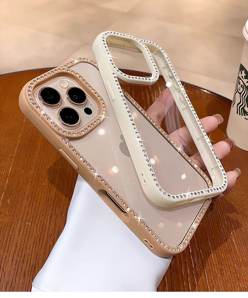 iPhone Transparent Rhinestone Case