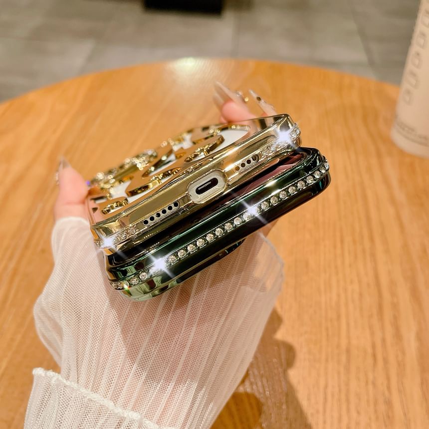 iPhone Rhinestone Case Flame