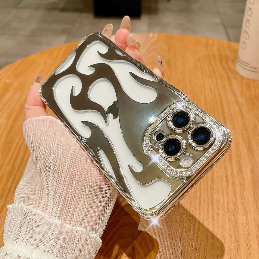 iPhone Rhinestone Case Flame