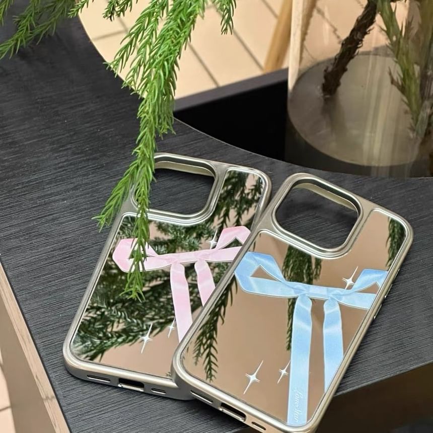 Ribbon Mirror Case Phone Print